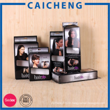 Factory direct sale custom folding hair extension paper packaging box